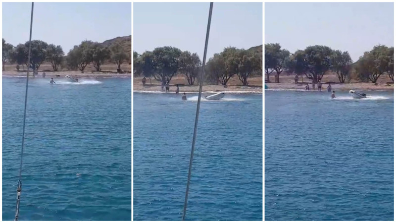 Turgutreis Çatal Ada Açıklarında Tehlikeli Anlar: Yakıtı Bitene Kadar Dönerek Sürücüsüz Kaldı
